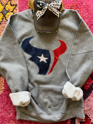 Houston Football Sequin Pullover