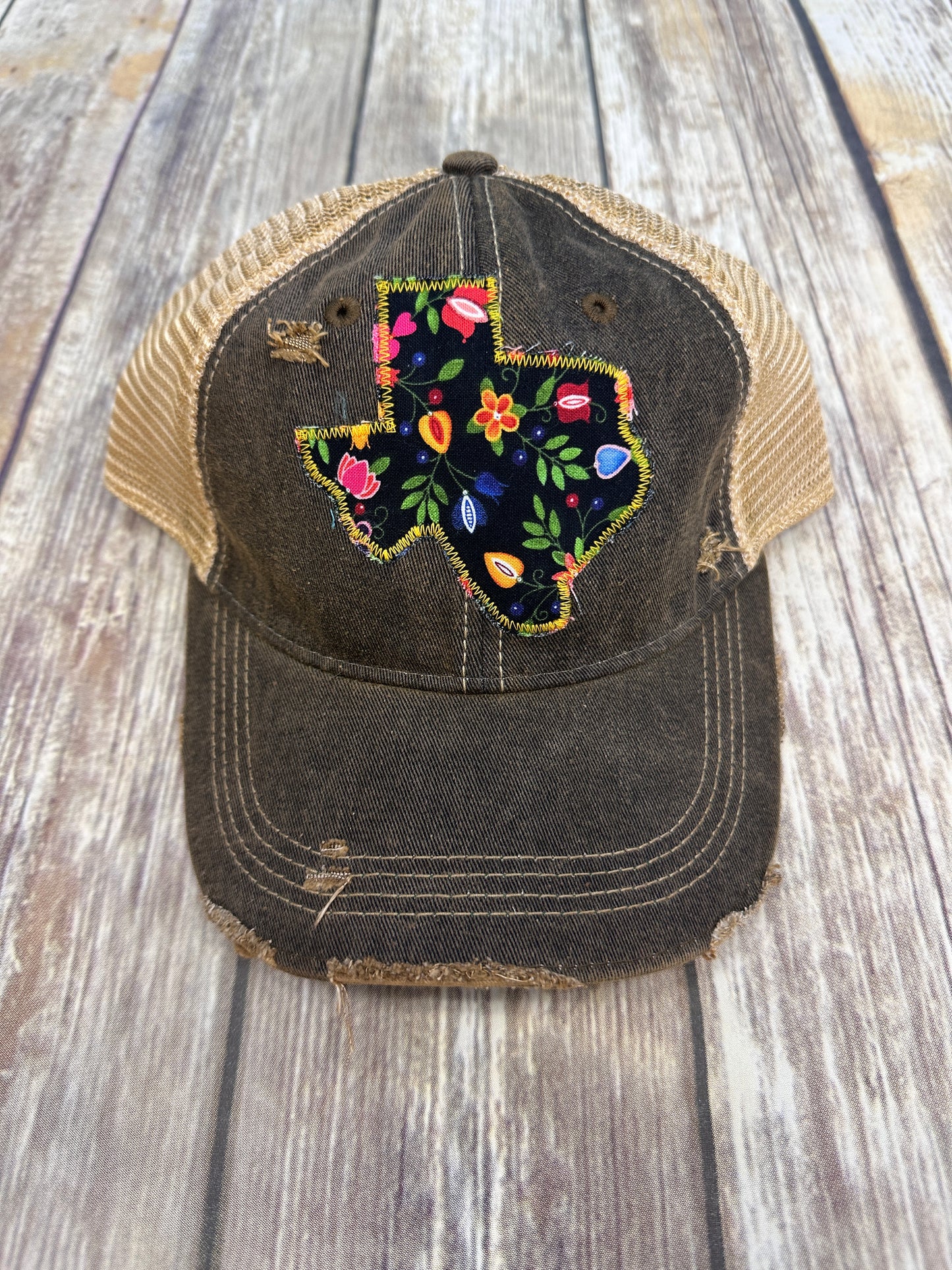 Hollie Floral Dirty Trucker Hat