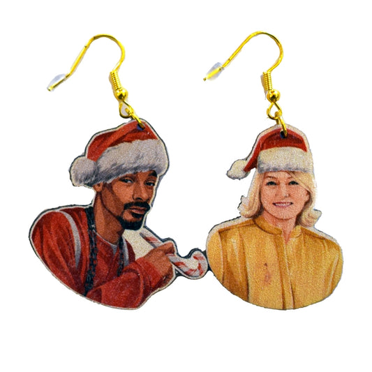 Snoop & Martha Wooden Earrings
