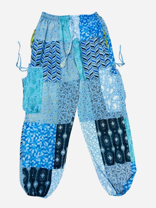 Boho Treasure Patchwork Pants [Blue]
