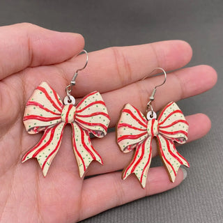 Christmas Cake Bow Earrings