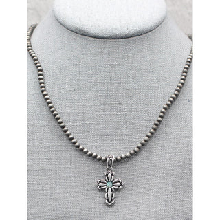 Navajo Pearl Cross Necklace