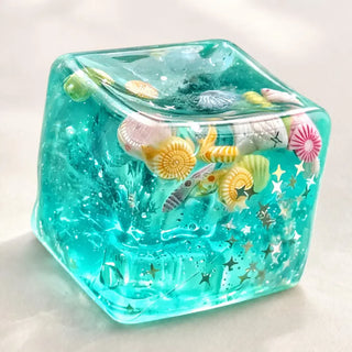 Blue Beach Cube Squishy