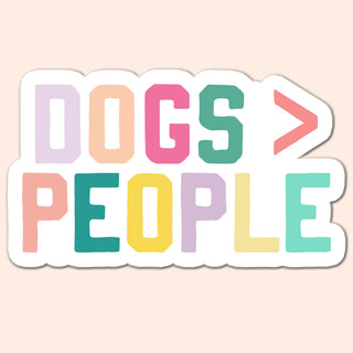 Dogs > People Sticker