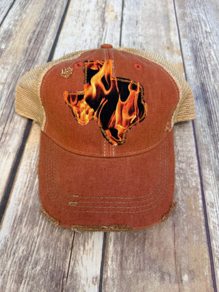 Flames Dirty Trucker Hat
