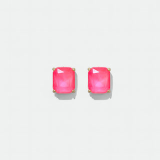 Neon Pink Stud Earrings