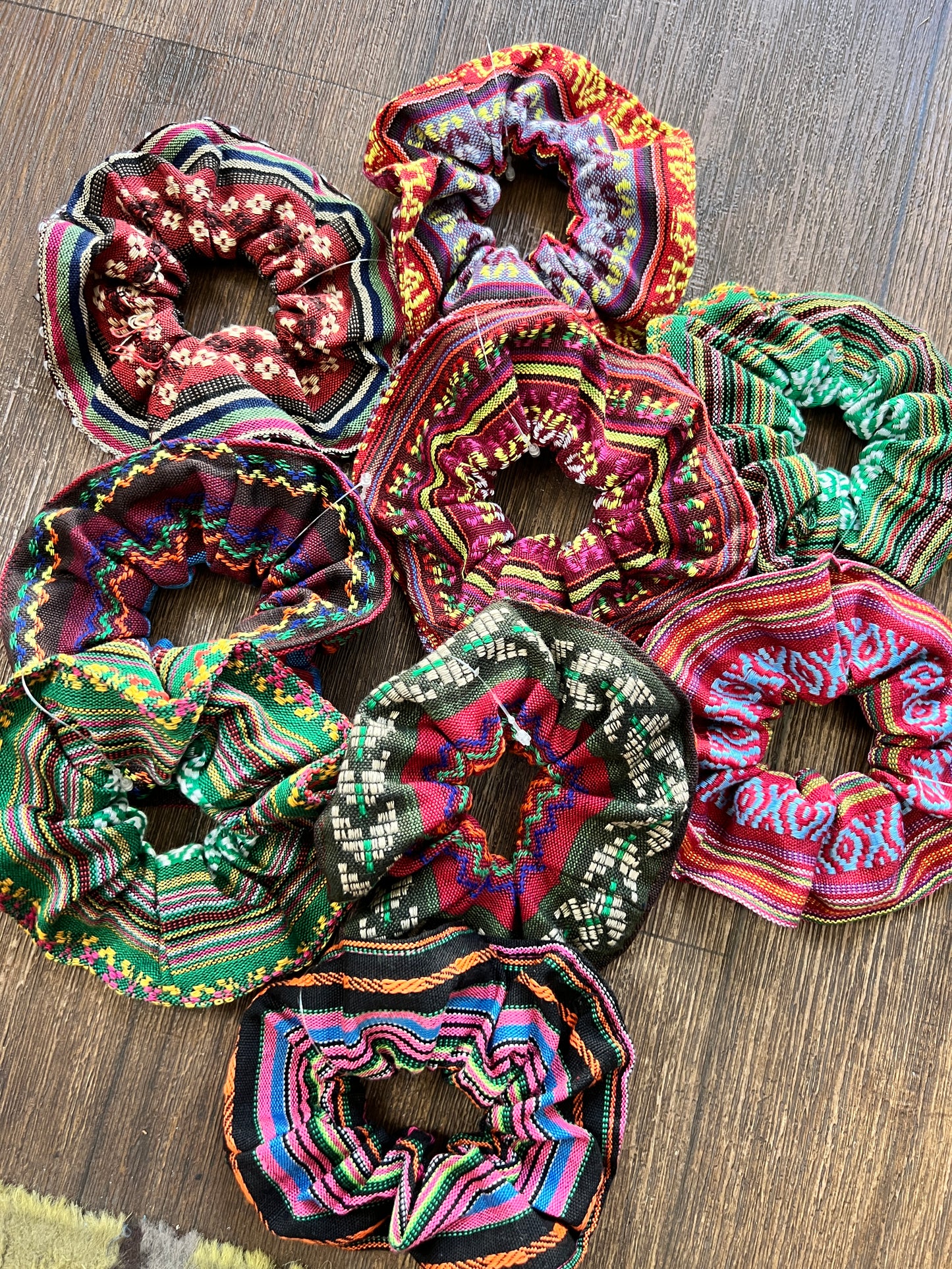 Guatemalan Multicolor Scrunchie