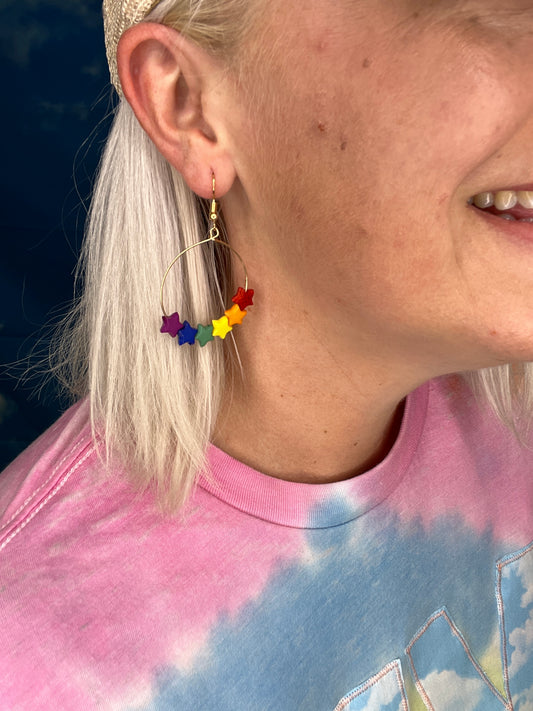 Rainbow Bright Star Earrings