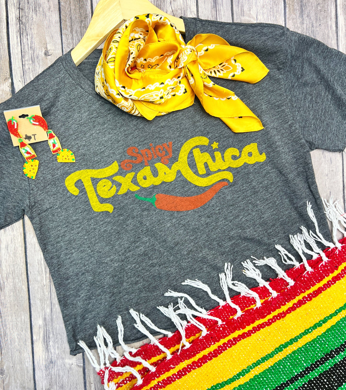 Last Call Spicy Texas Chica Crop Tee