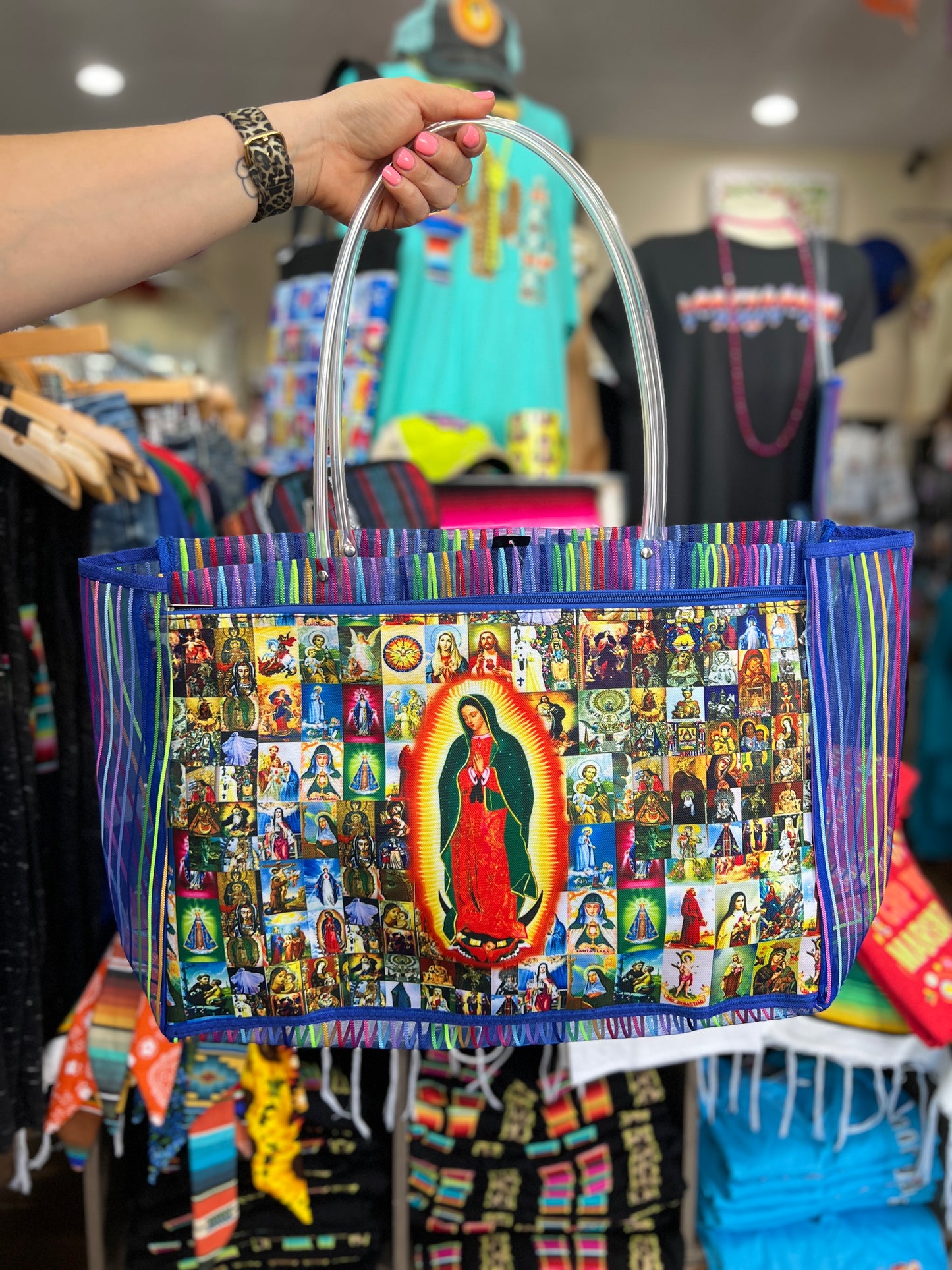 Our Lady of Guadalupe Mesh Tote Bag