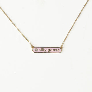 Last Call Silly Goose Enamel Necklace