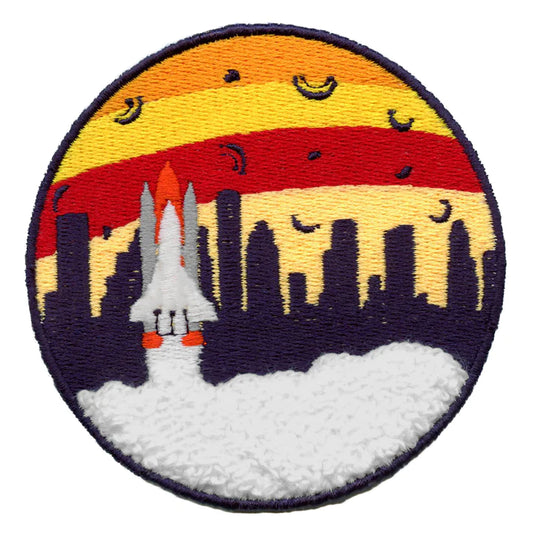 Space City Moon Chenille Patch