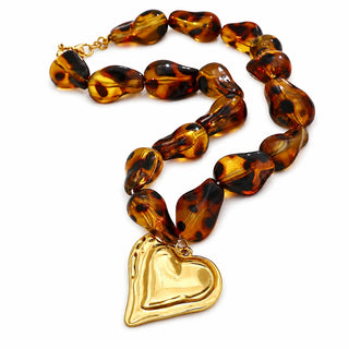 Heart of Gold Necklace [Tortoise]