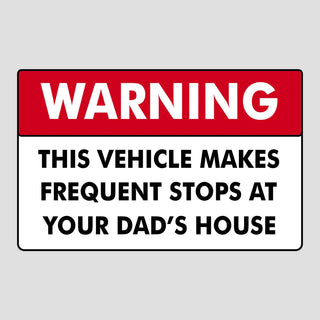 Warning Makes Frequent Stops Sticker