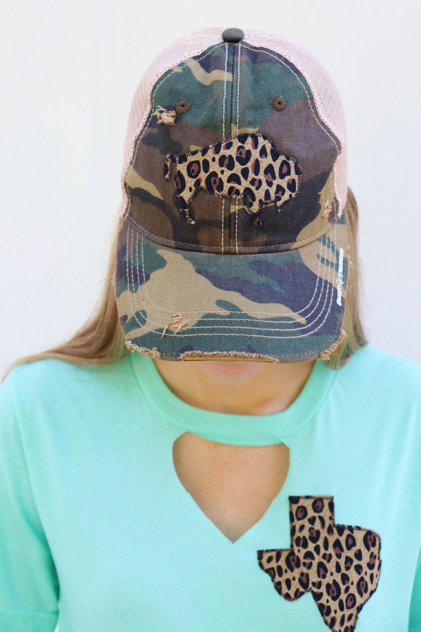 Leopard Dirty Trucker Hat