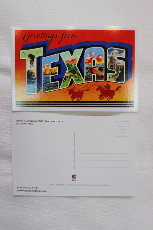 Greetings From Texas Postcard