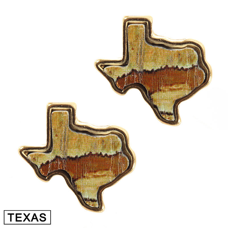 Marble Texas Stud Earrings [5 Colors]