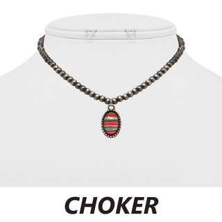Serape Teardrop Navajo Pearl Choker