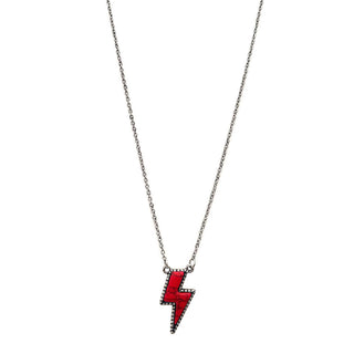 Last Call Lightning Bolt Necklace [Coral]