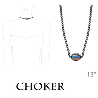 Serape Navajo Pearl Choker