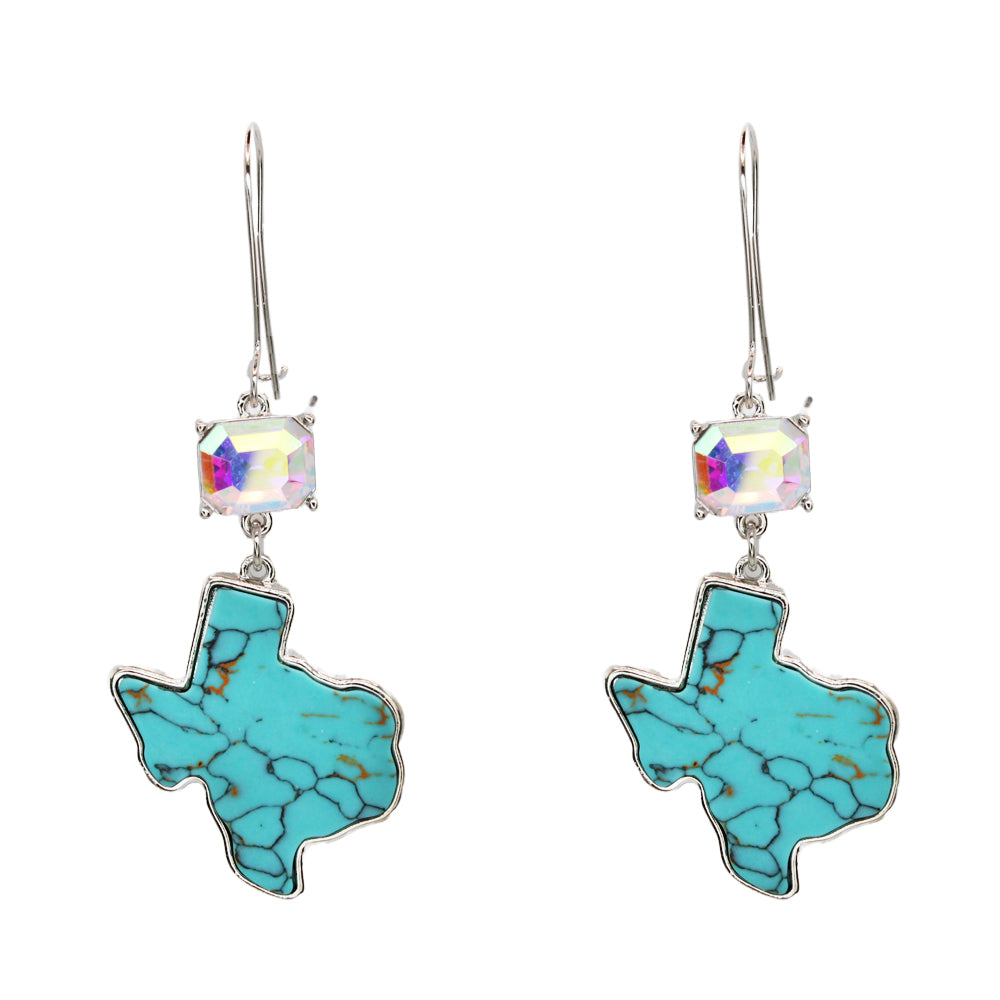 Turquoise Texas Dazzle Dangle Earrings