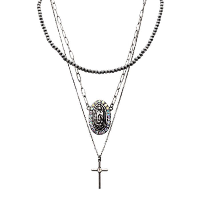 Our Lady of Guadalupe Layered Necklace