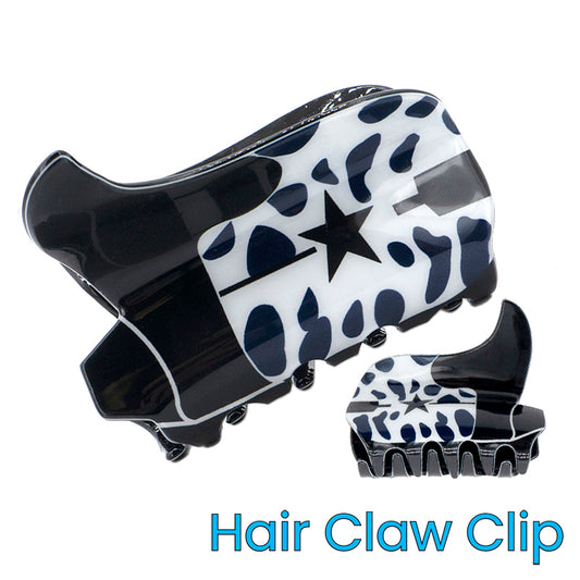 Cow Print Boot Claw Hair Clip