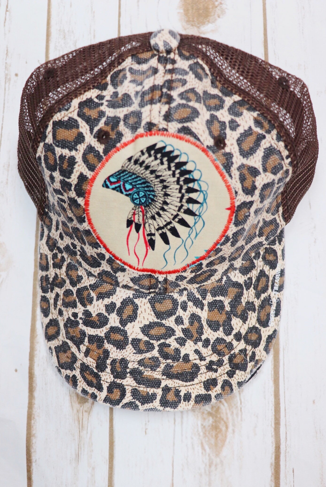 Headdress Turquoise Trucker Hat [Leopard]