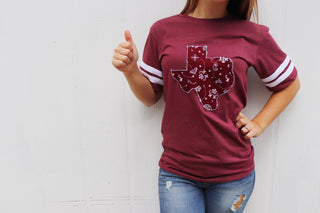 Paisley College Station Ringer Tee