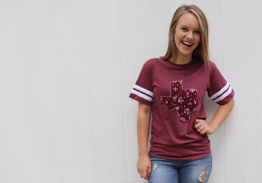 Paisley College Station Ringer Tee