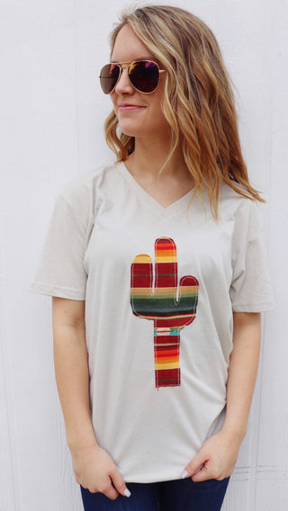 Sangria Serape V-neck Tee