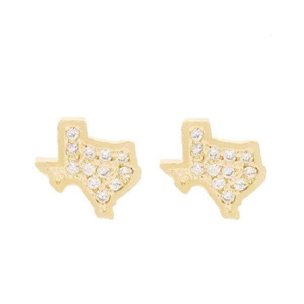 Mini Texas Rhinestone Earrings [2 Colors]