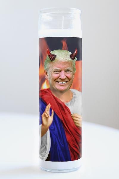 Devil Donald Trump Celebrity Saint Candle