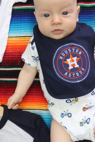 Houston Baseball Baby Bib