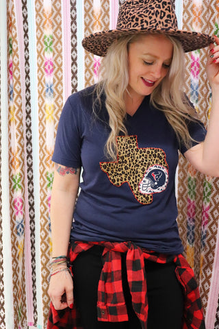 Leopard Houston Football Tee