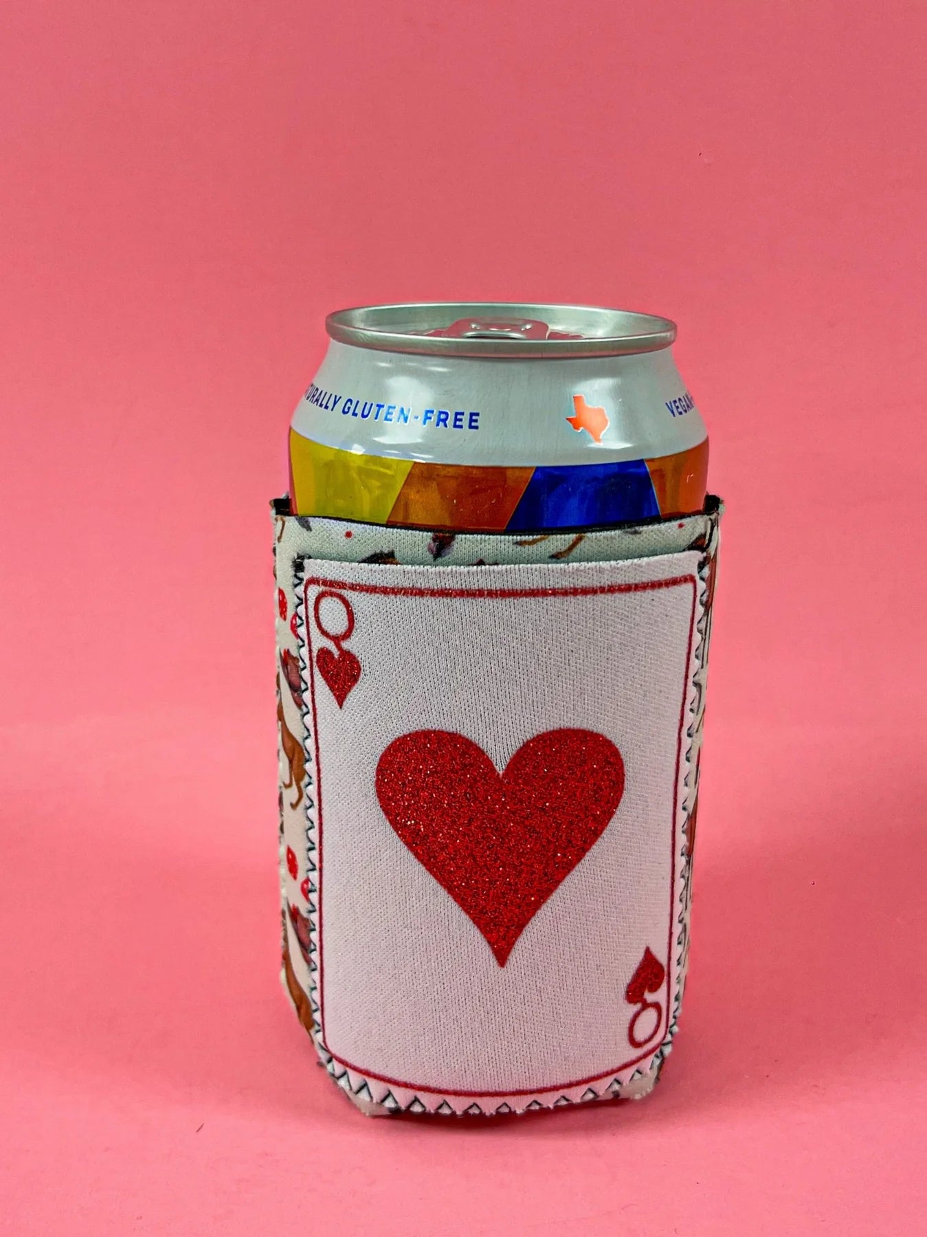 Queen of Hearts Pocket Can Holder