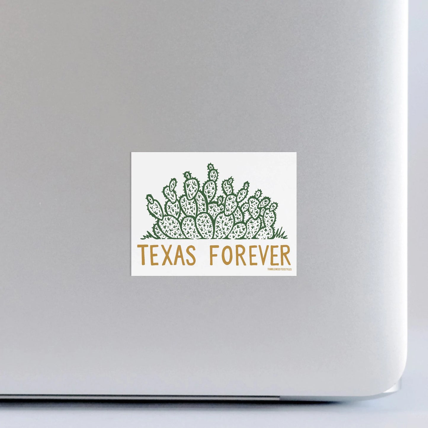 Texas Forever Cactus Sticker