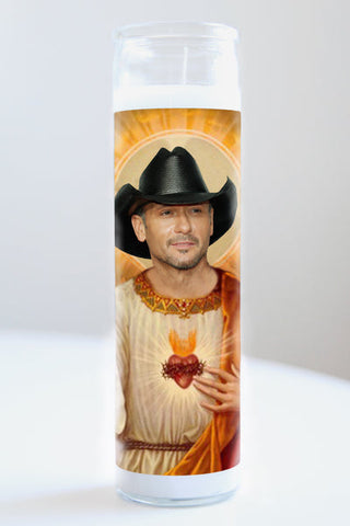 Tim McGraw Celebrity Saint Candle