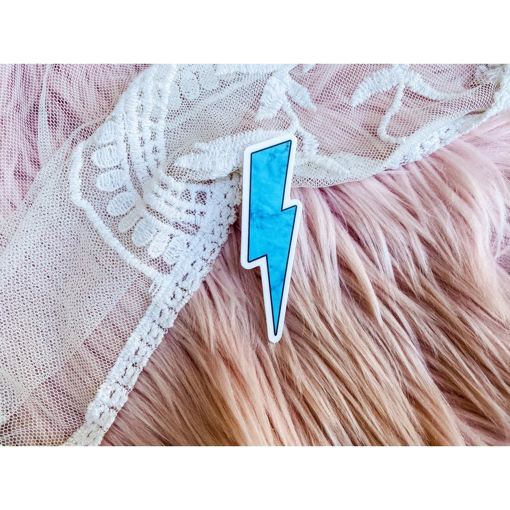 Turquoise Lightning Bolt Sticker