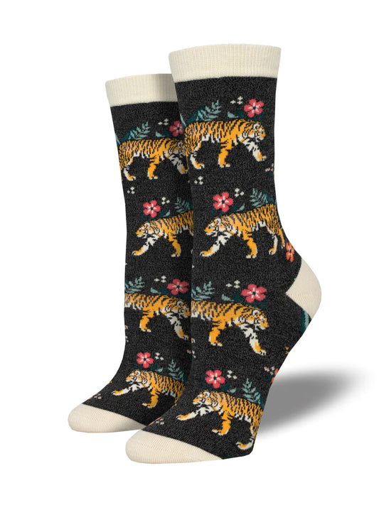 Bamboo Series - Tiger Floral Women's Socks