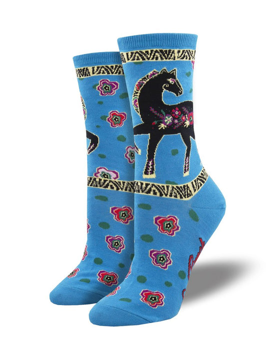 LAURAL BURCH "FLORAL HORSE" Women's Socks