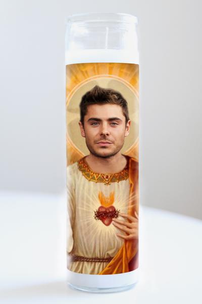 Zac Efron Celebrity Saint Candle