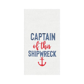 Captain of This Shipwreck Tea Towel