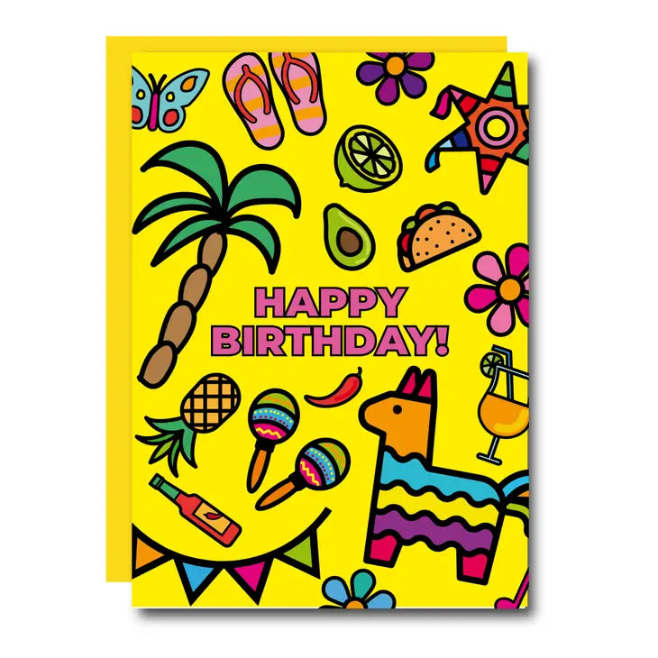 Last Call Tropical Birthday Card