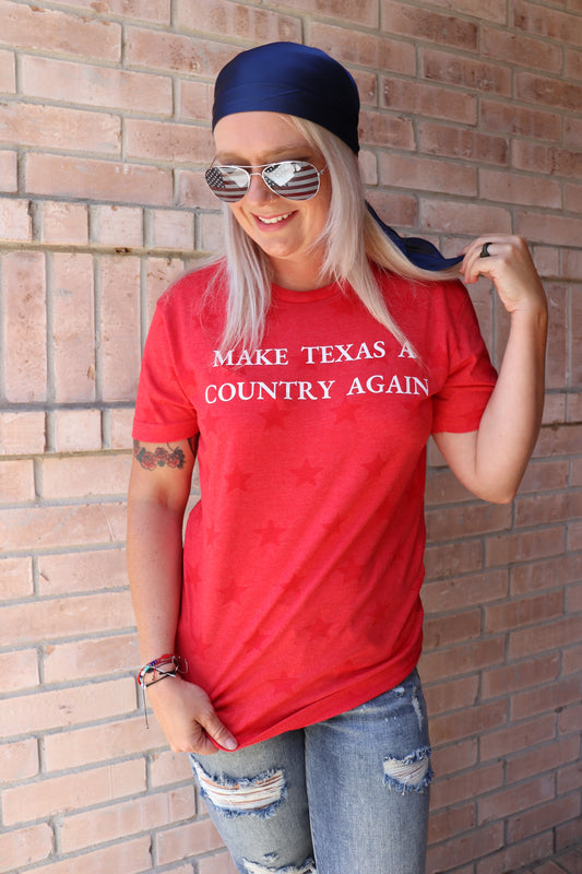 Make Texas a Country Star Tee [Red]