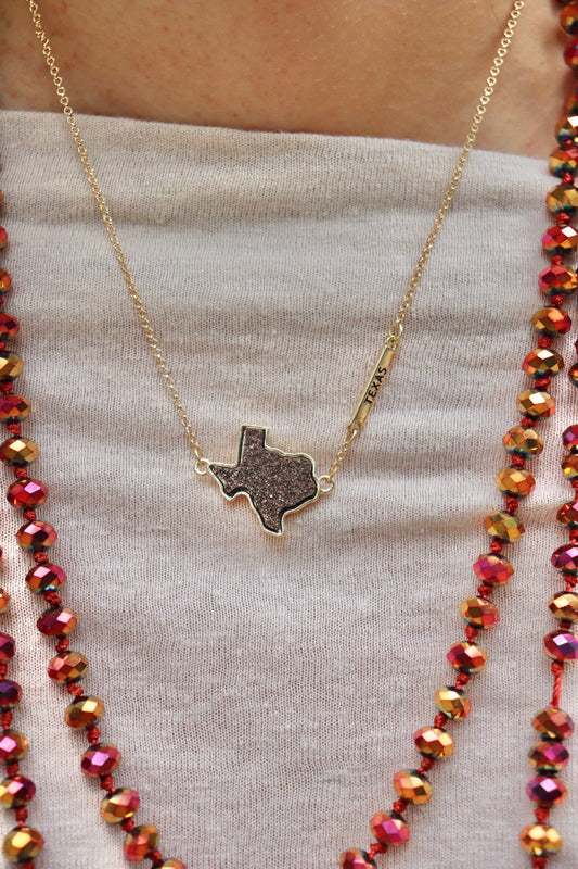 Double Druzy Texas Necklace Set [All Colors]