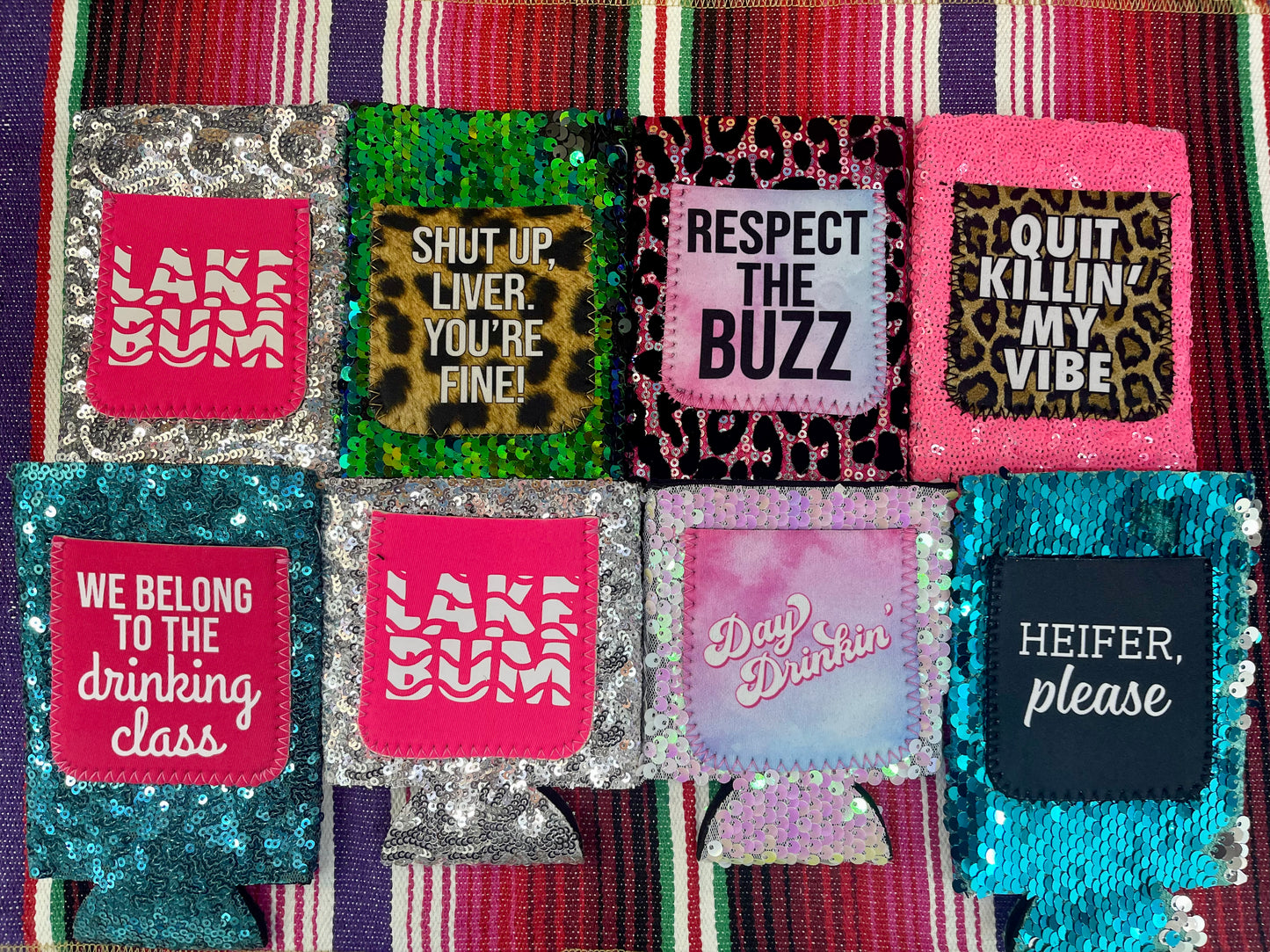 Sweet Sequin Pocket Skinny Can Holder [All Styles]