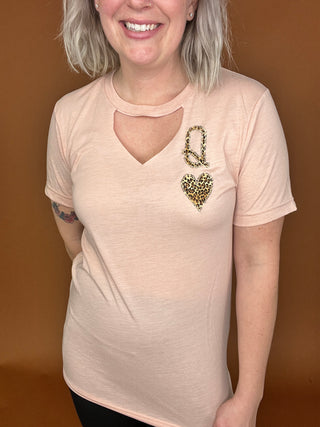 Queen of Hearts Key Hole Tee [Lil Leopard]