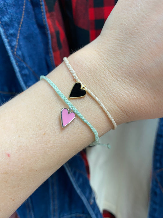 Pura Vida Enamel Heart Bracelet