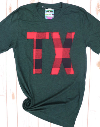 Buffalo Plaid State Crew Tee